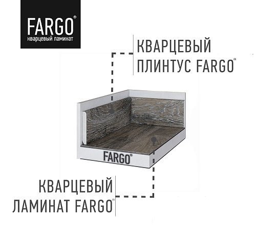 Кварцевый плинтус Fargo 366-2 Дуб Сардиния градиент Кварцевый плинтус Fargo 366-2 Дуб Сардиния градиент